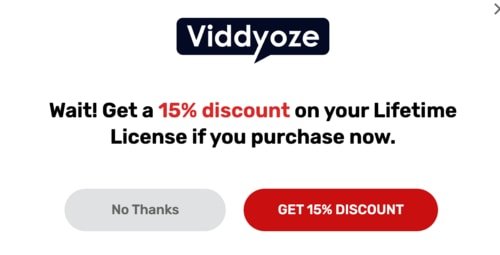 15% OFF on Viddyoze Lifetime!!